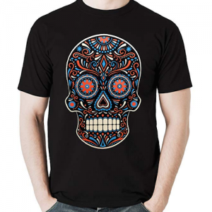 Day of the Dead Sugar Skull Mens T-Shirt Wholesale